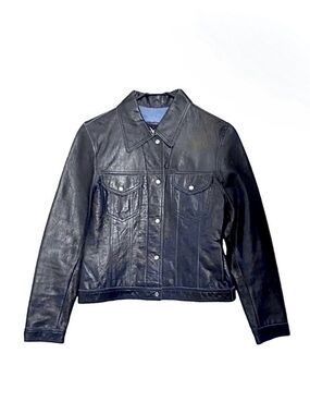Wilsons Maxima Crackled Textured Leather Jacket